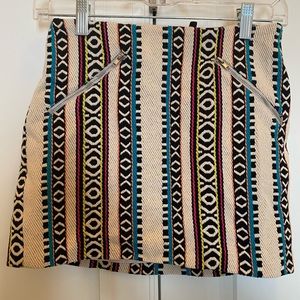 Patterned Mini Skirt